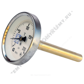 Термометр биметаллический Юмас ТБП-Т 200С Дк 63 L=100 в Красноярске 0
