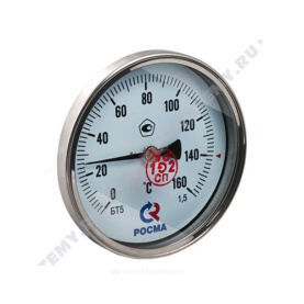 Термометр биметаллический Метер ТБ100 160C Дк 100 L=40 в Красноярске 0