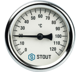Термометр биметаллический с погружной гильзой. Корпус Dn 63 мм, гильза 75 мм 1 STOUT SIM-0001-637515 в Красноярске 1