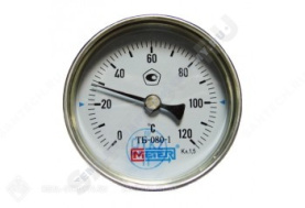 Термометр биметаллический Метер ТБ80 120C Дк 80 L=100 в Красноярске 1