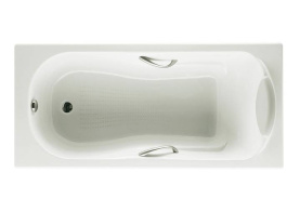 Чугунная ванна Roca Haiti 150x80 2332G000R с противоскольжением, с отверстиями для ручек в Красноярске 1