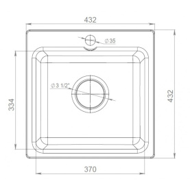 Мойка комп. SMART GF-SM 430 (432*432), белый GranFest в Красноярске 2