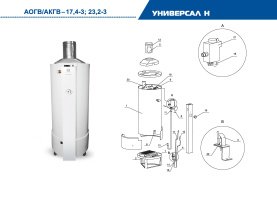 Газовый котел напольный ЖМЗ АКГВ-23.2 Универсал (Н) (482000) в Красноярске 2