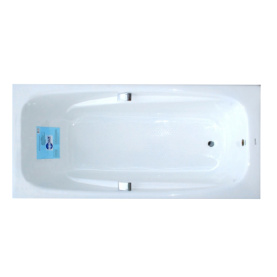 Чугунная ванна Aqualux ZYA-24C-2 180x85 белая, без ручек и ножек, антислип в Красноярске 0