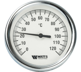 Термометр биметаллический с погружной гильзой 80 мм, штуц F+R801(T) 8050 Watts 10005931(03.02.040) в Красноярске 1