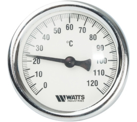 Термометр биметаллический с погружной гильзой 63 мм, штуц F+R801(T) 6375 Watts 10005809(03.01.060) в Красноярске 0
