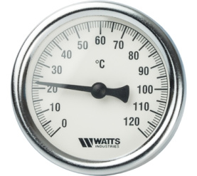Термометр биметаллический с погружной гильзой 63 мм, штуц F+R801(T) 6350 Watts 10005800(03.01.040) в Красноярске 1