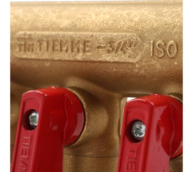 Коллектор распределительный с шаровыми кранами на 3 выхода 3/4х1/2 TIEMME 1820001(1823G160403) в Красноярске 5