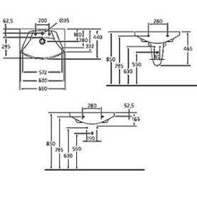 Раковина Ideal Standard Motion W890001 встраиваемая 650 мм белая в Красноярске 1