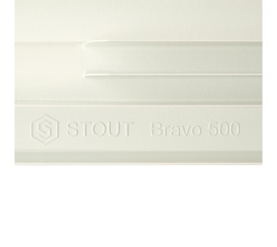 Радиатор алюминиевый боковое подключение STOUT Bravo 500 14 секций SRA-0110-050014 в Красноярске 9