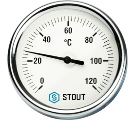Термометр биметаллический с погружной гильзой. Корпус Dn 80 мм, гильза 50 мм 1 STOUT SIM-0001-805015 в Красноярске 1