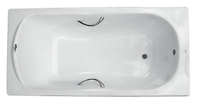Чугунная ванна Roca Haiti 160x80 2330G000R с противоскольжением, с отверстиями для ручек в Красноярске 0