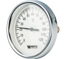 Термометр биметаллический с погружной гильзой 80 мм, штуц F+R801(T) 8050 Watts 10005931(03.02.040) в Красноярске 0